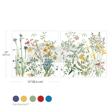 Redesign Maxi Transfers® – Eclat Floral – 2 sheets, 30.48cm x 30.48cm