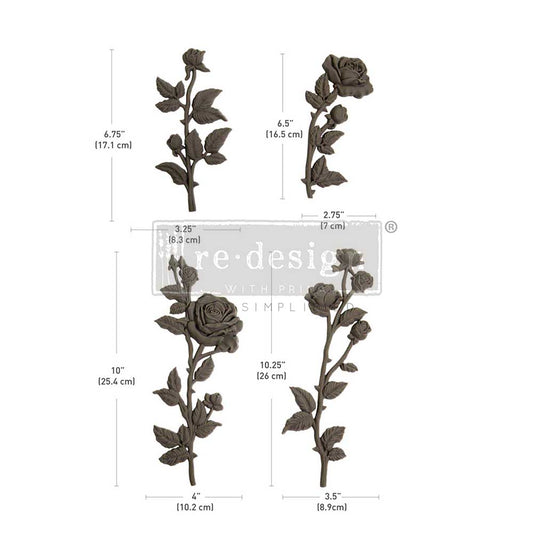 Redesign Decor Poly - Petals in Harmony  - 4 pcs,  (sizes in the description)