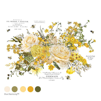 Redesign Decor Transfers® – Sunlit Serenade – total sheet size 60.96cm x 88.9cm, cut into 4 sheets