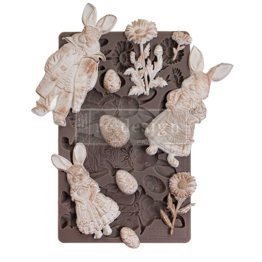 Redesign Decor Moulds- Springtime Bunny - 1 pc, 5" x 8" x 8mm