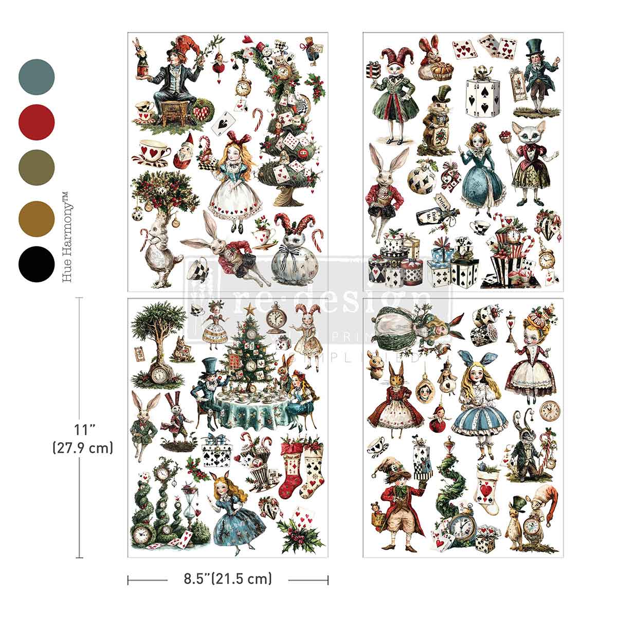 Redesign Middy Transfers –  Whimsical Holiday Dreams – 3 sheets, 21.59cm x 27.94cm