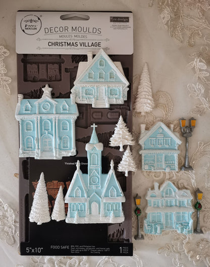 Redesign Decor Moulds® - Christmas Village - 1 pc, 5"x10"x8mm