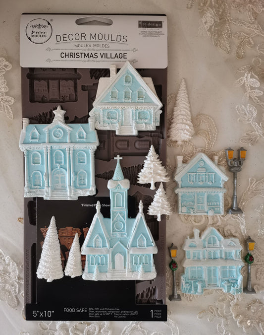 Redesign Decor Moulds® - Christmas Village - 1 pc, 5"x10"x8mm