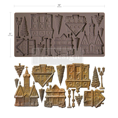 Redesign Decor Moulds® - Christmas Village - 1 pc, 5"x10"x8mm