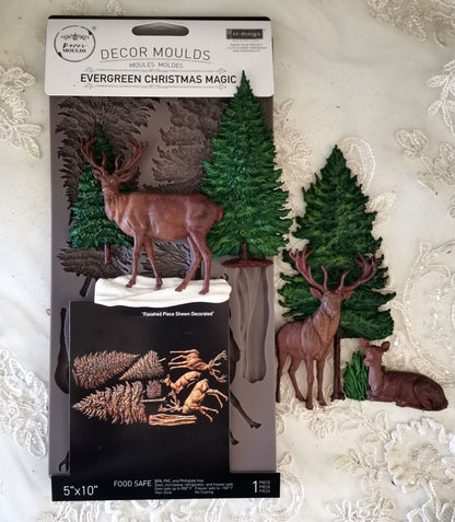 Redesign Decor Moulds® - Evergreen Christmas Magic - 1 pc, 5"x10"x8mm