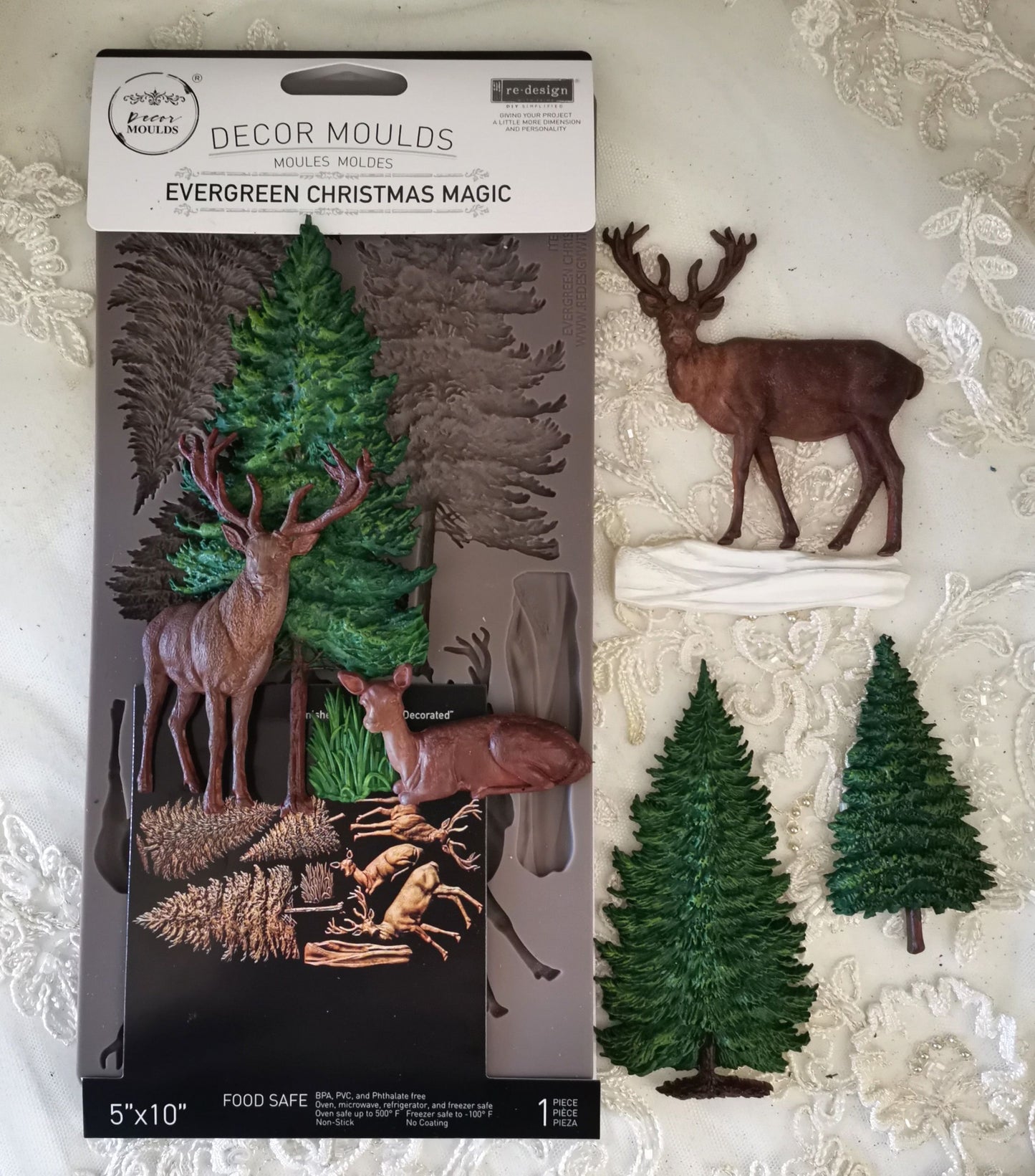 Redesign Decor Moulds® - Evergreen Christmas Magic - 1 pc, 5"x10"x8mm