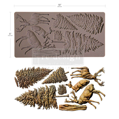 Redesign Decor Moulds® - Evergreen Christmas Magic - 1 pc, 5"x10"x8mm