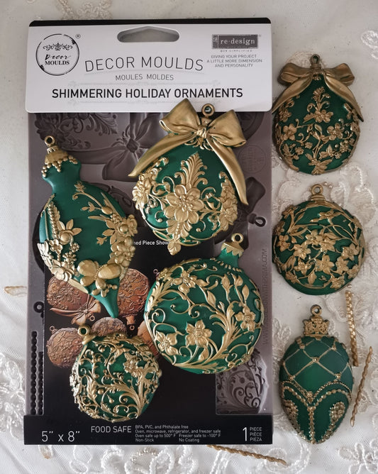 Redesign Decor Moulds® - Shimmering Holiday Ornaments - 1 pc, 5"x8"x8mm