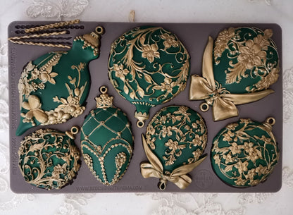 Redesign Decor Moulds® - Shimmering Holiday Ornaments - 1 pc, 5"x8"x8mm