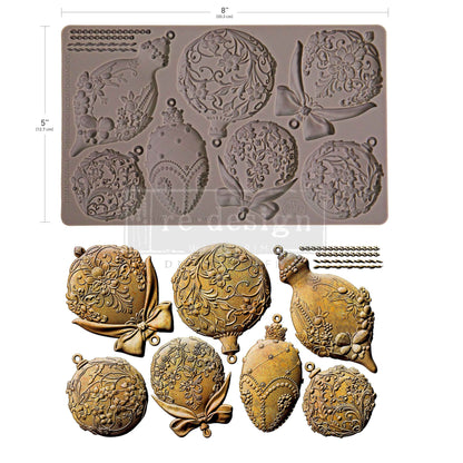 Redesign Decor Moulds® - Shimmering Holiday Ornaments - 1 pc, 5"x8"x8mm