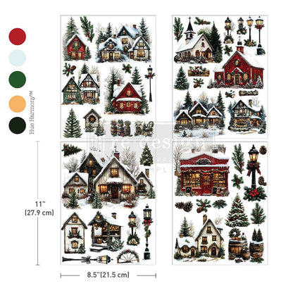 Redesign Middy Transfers  –  Village Of Wonder – 3 sheets, 21.59cm x 27.94cm (8.5″x11″)
