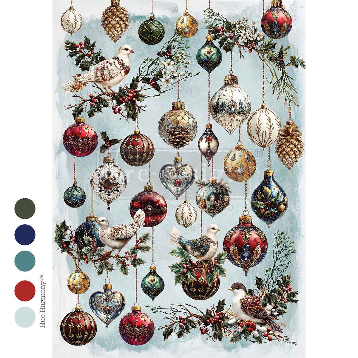 Redesign A4 Decoupage - Jewel Of The Season - 1 sheet, 21cm x 29.6cm (8.27′′×11.69 ′′)