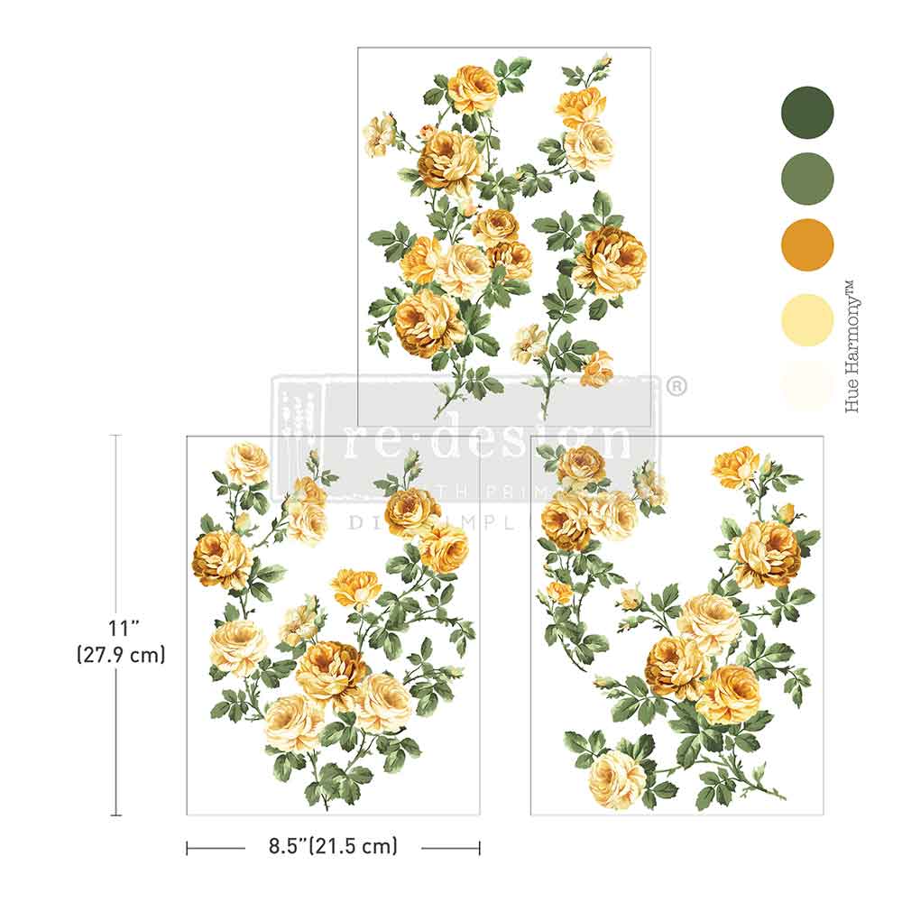 Redesign Middy Transfers –  Bouquet De Provence – 3 sheets, 21.59cm x 27.94cm