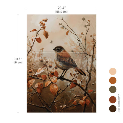 Redesign A1 Decoupage Fiber – Sunlit Songbird – 1 sheet, 23.4″x33.1″