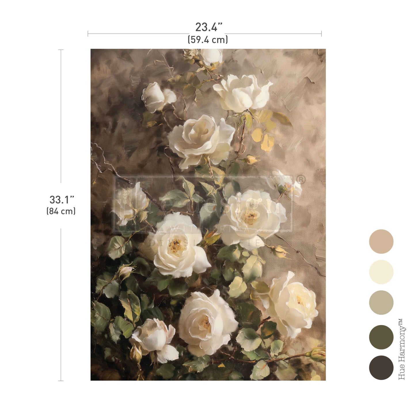 Redesign A1 Decoupage Fiber – Silent Beauty – 1 sheet, 23.4″x33.1″