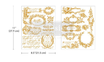 Redesign Middy Foil Transfers Kacha - Label De Luxe - 2 sheets, 21.6cm x 28cm (8.5"x11")
