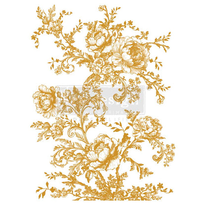 Redesign Decor Transfers® Foil Kacha - Églantine Elegance - total sheet size 18"x24" (45.72cm x 60.96cm), cut into 2 sheets