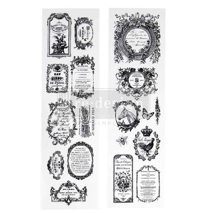 Redesign Luxe Transfers - Romance En Fleur – 2 sheets, 3.25″x11.5″ (8.255cm x 29.21cm)