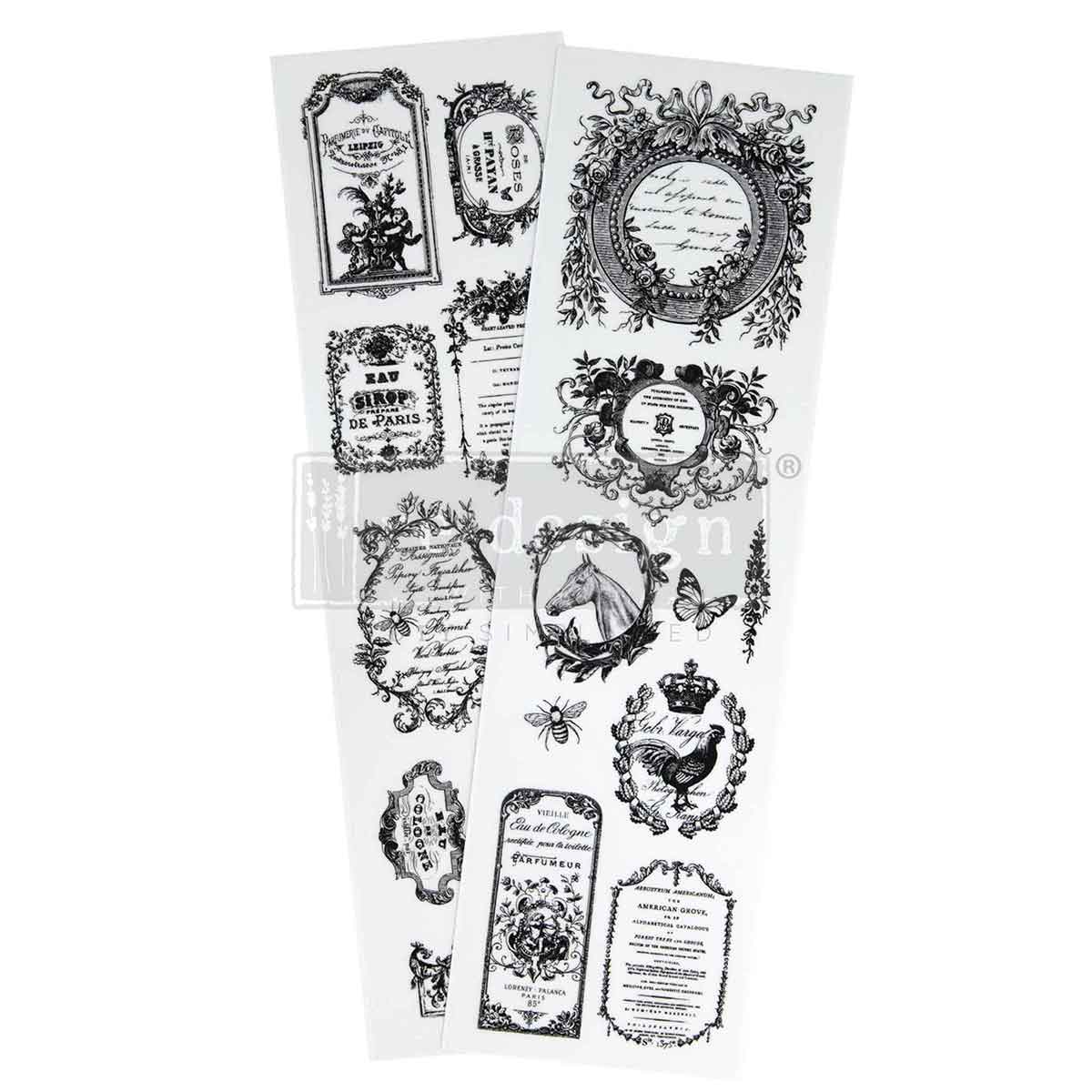 Redesign Luxe Transfers - Romance En Fleur – 2 sheets, 3.25″x11.5″ (8.255cm x 29.21cm)