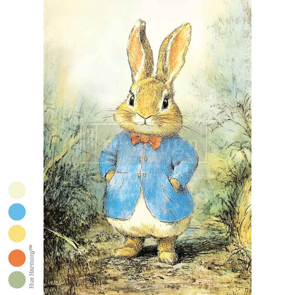 Redesign A3 Decoupage Fiber - Bunny Hollow - 1 sheet, 11.7" x 16.5"