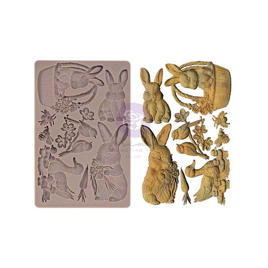 Redesign Decor Moulds -  Among the Wildflowers Collection – Garden Friends – 1 pc, 5″x8″x8mm