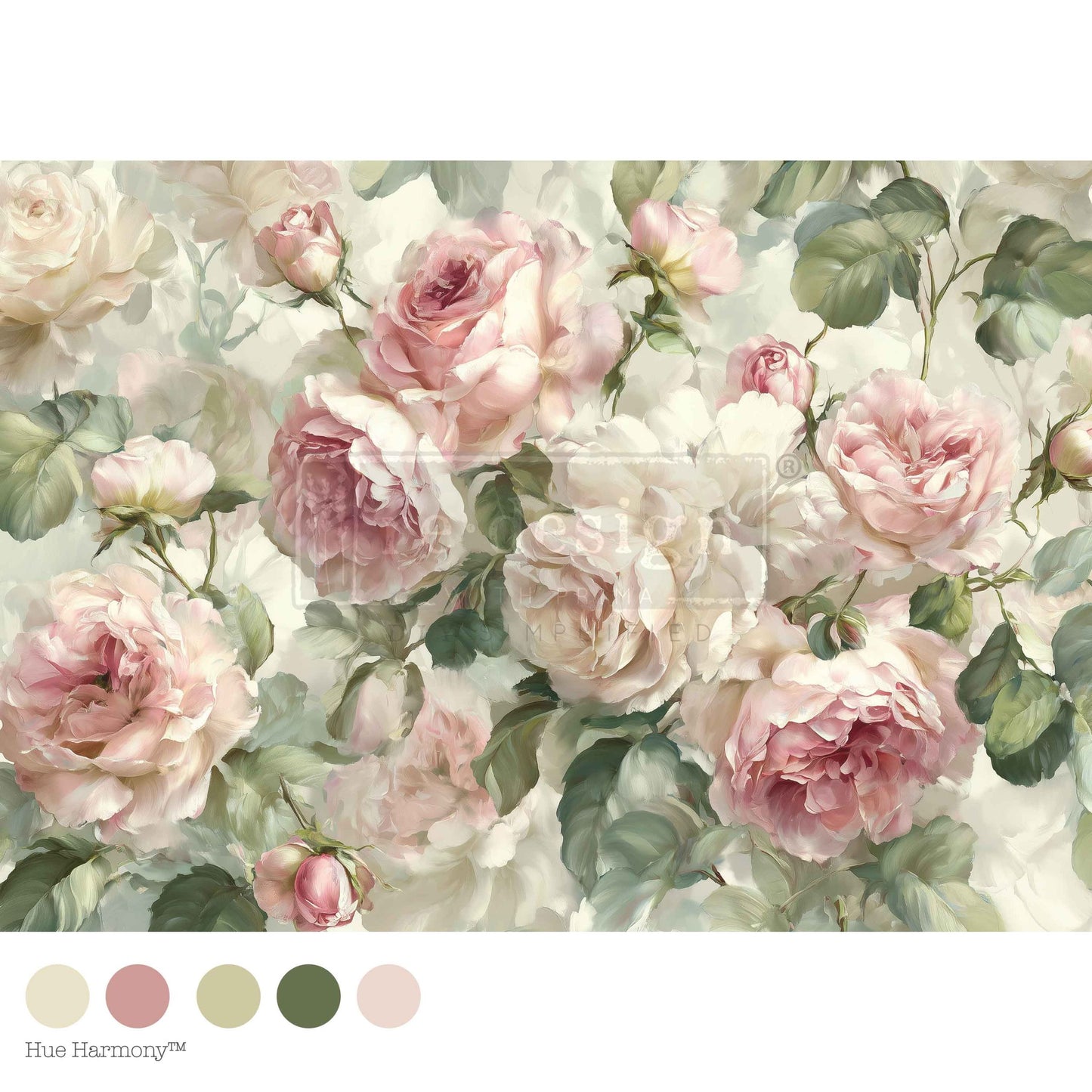 Redesign - A1 Decoupage Fiber – Velvet Bloom – 1 sheet, 23.4″x33.1″