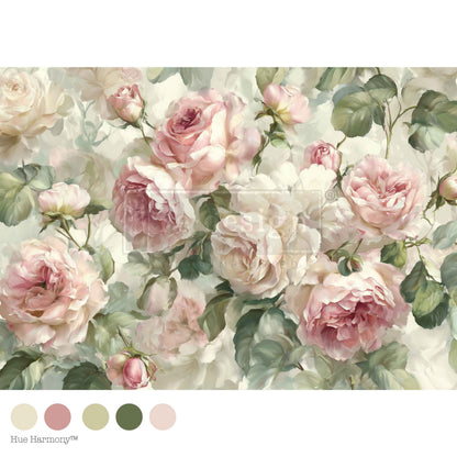 Redesign - A1 Decoupage Fiber – Velvet Bloom – 1 sheet, 23.4″x33.1″