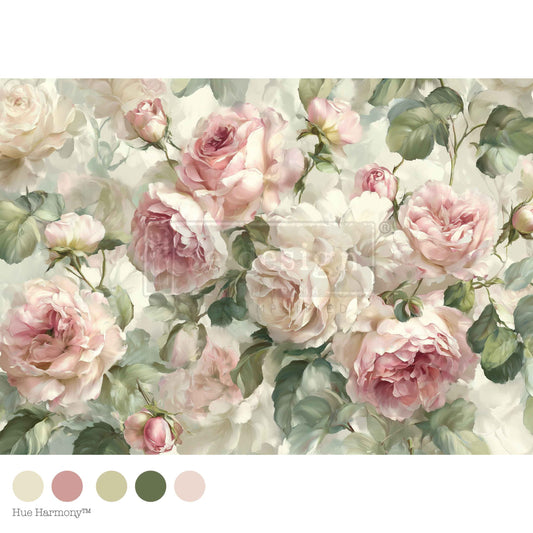 Redesign - A1 Decoupage Fiber – Velvet Bloom – 1 sheet, 23.4″x33.1″