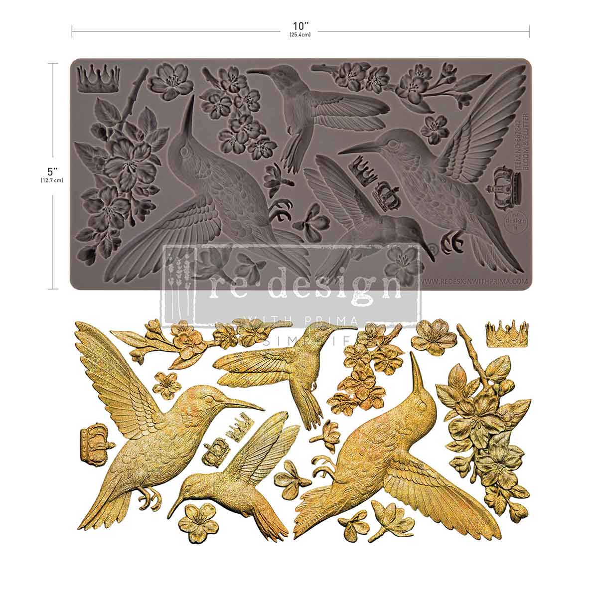 Redesign Decor Moulds - Bloom & Flutter – 1 pc, 5″x10″x8mm
