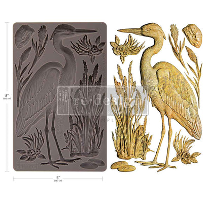 Redesign Decor Moulds -  Feathered Stillness – 1 pc, 5″x8″x8mm