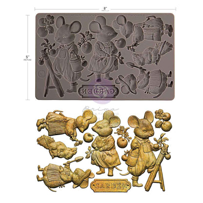 Redesign Decor Moulds - Homegrown Collection  – Tiny Gardeners  – 1 pc, 5″x8″x8mm