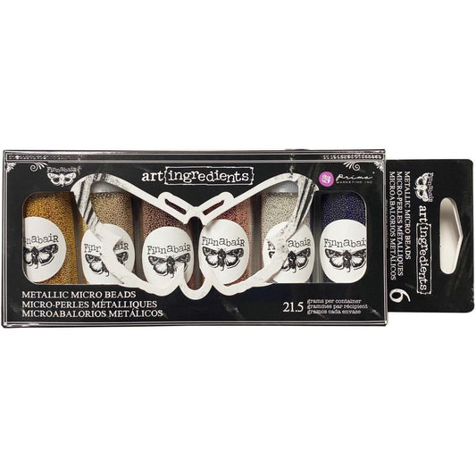 Art Ingredients- Metallic Micro Beads 6 pcs