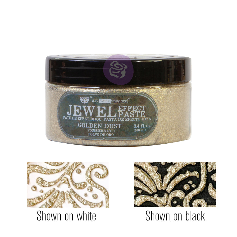 Art Extravagance – Jewel Texture Paste – Golden Dust – 1 jar, 100ml (3.4 fl oz)