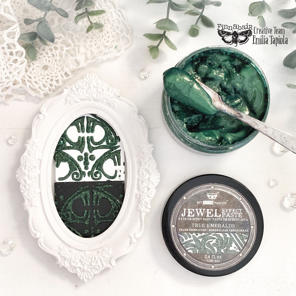 Art Extravagance – Jewel Texture Paste – True Emeralds – 1 jar, 100ml (3.4 fl oz)