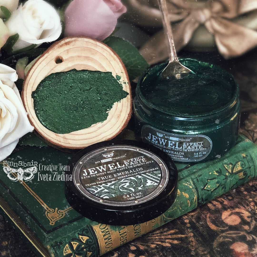 Art Extravagance – Jewel Texture Paste – True Emeralds – 1 jar, 100ml (3.4 fl oz)