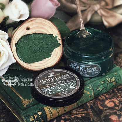 Art Extravagance – Jewel Texture Paste – True Emeralds – 1 jar, 100ml (3.4 fl oz)