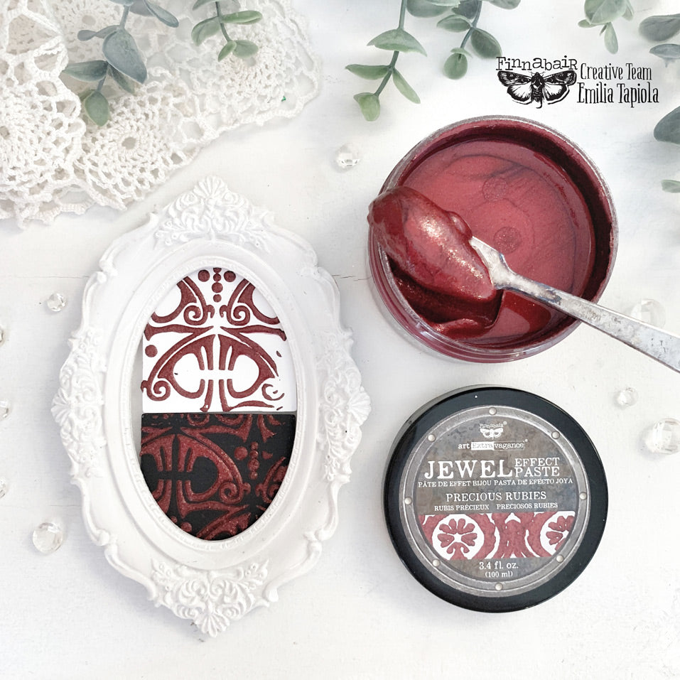 Art Extravagance – Jewel Texture Paste – Precious Rubies – 1 jar, 100ml (3.4 fl oz)