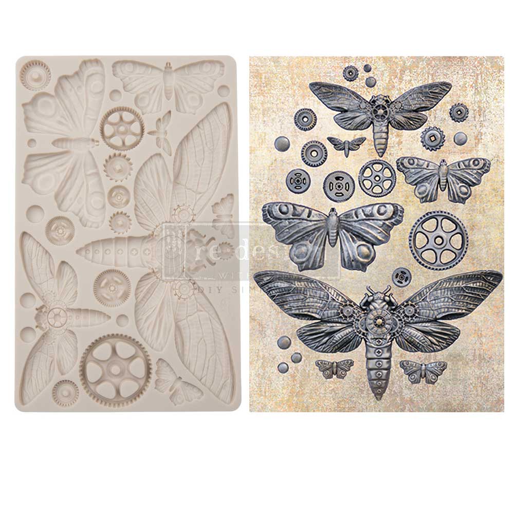 Redesign Finnabair Moulds – Mecha Moth – 5" x 8" x 8mm