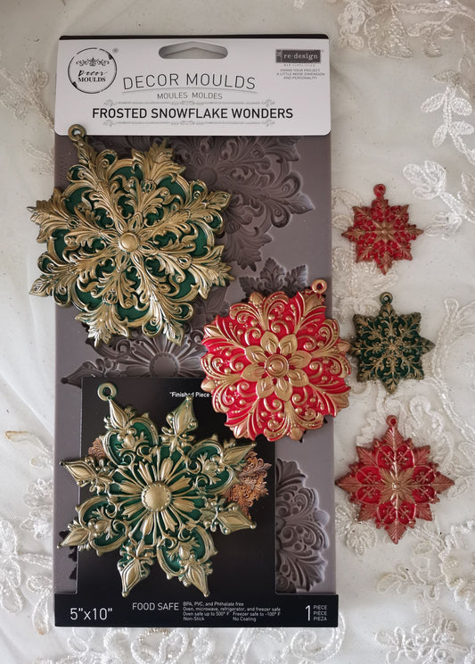 Redesign Decor Moulds® - Frosted Snowflake Wonders - 1 pc, 5"x10"x8mm