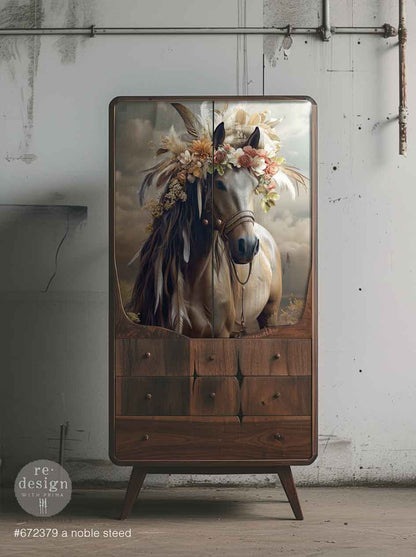 Redesign A1 Decoupage Fiber – Noble Steed – 1 sheet, 23.4″x33.1″