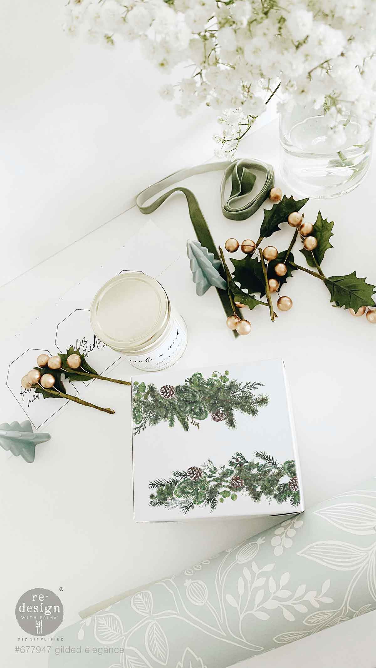 Redesign Middy Transfers –  Gilded Elegance – 3 sheets, 21.59cm x 27.94cm (8.5″x11″)