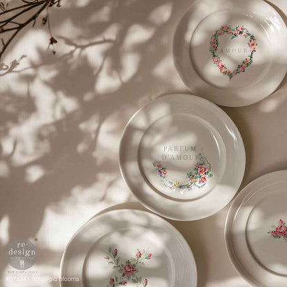 H20 Transfers - Nostalgic Blooms  – 2 sheets, 8.5″x11″