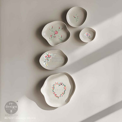 H20 Transfers - Nostalgic Blooms  – 2 sheets, 8.5″x11″