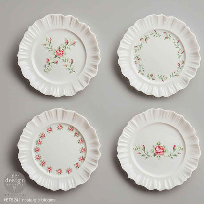 H20 Transfers - Nostalgic Blooms  – 2 sheets, 8.5″x11″