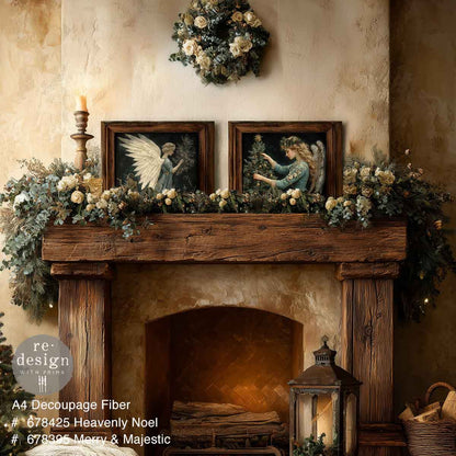 Redesign A4 Decoupage - Heavenly Noel - 1 sheet, 21cm x 29.6cm (8.27′′×11.69")