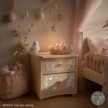 Redesign Middy Transfers - Hop into Spring – 3 sheets, 8.5″x11″ (21.59cm x 27.94cm)