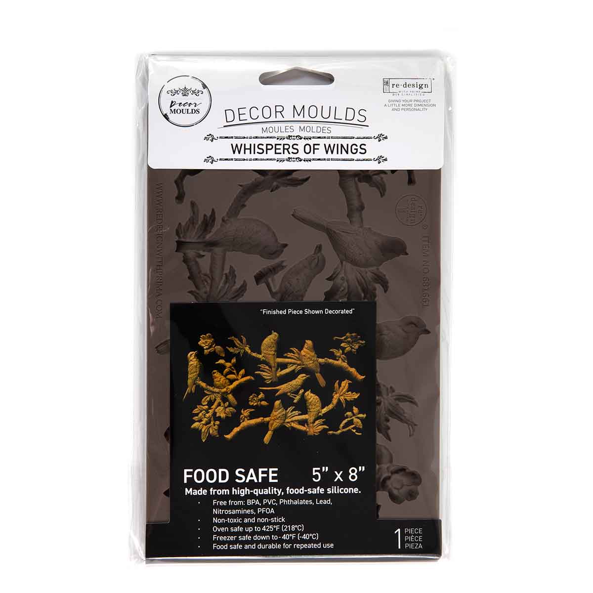 Redesign Decor Moulds® –  Whispers Of Wings – 1 pc, 5″x8″x8mm