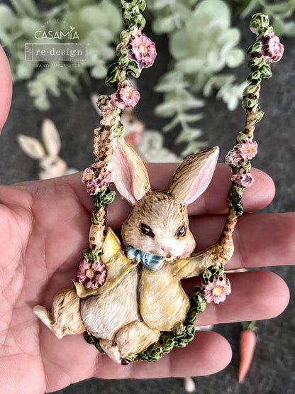 Redesign Decor Moulds® –  Bunny Trail Tales – 1 pc, 5″x8″x8mm