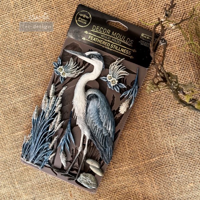 Redesign Decor Moulds -  Feathered Stillness – 1 pc, 5″x8″x8mm