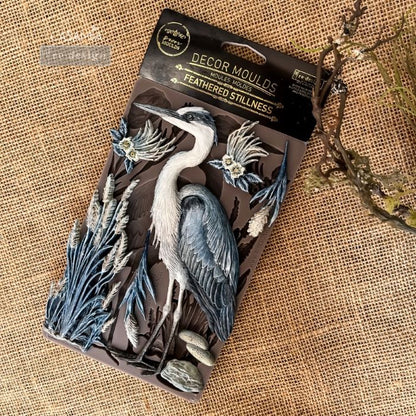 Redesign Decor Moulds -  Feathered Stillness – 1 pc, 5″x8″x8mm